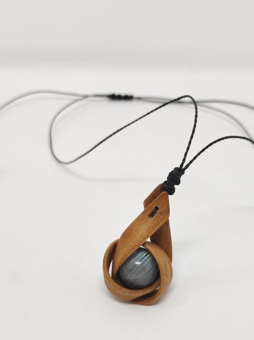 collier noeux noyer labradorite – Image 2